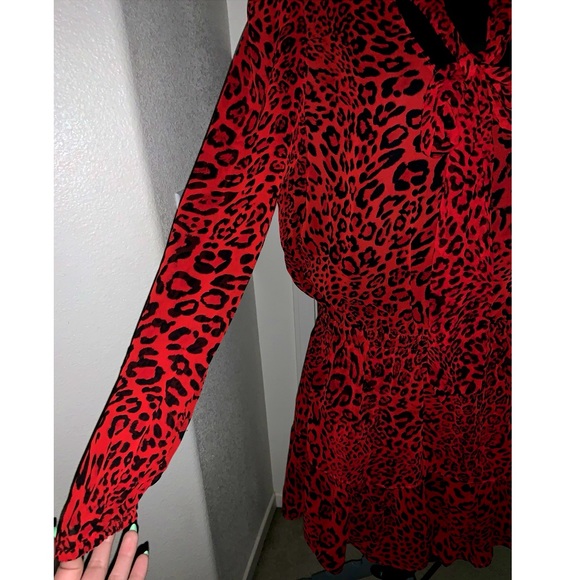 Generation Love Red leopard print ruffle dress—NWT - Picture 8 of 15